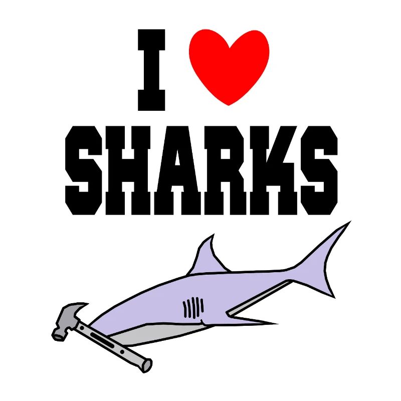 J’aime les requins Drôle de requin-marteau, marteau mignon