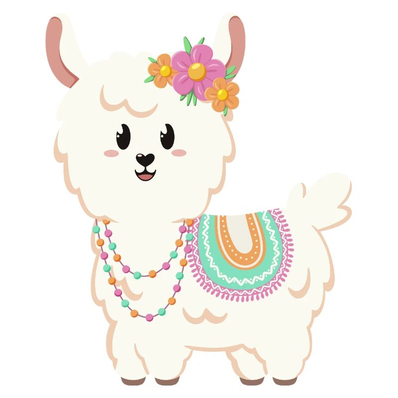 Été, soleil, lama à fleurs