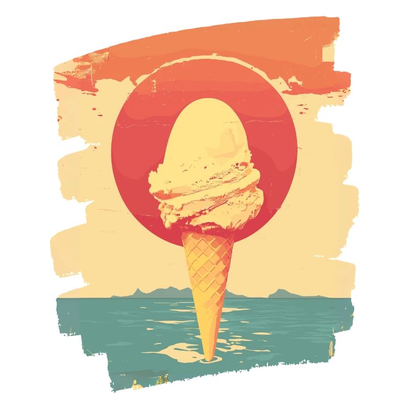 Eis und Eiscreme Kugel