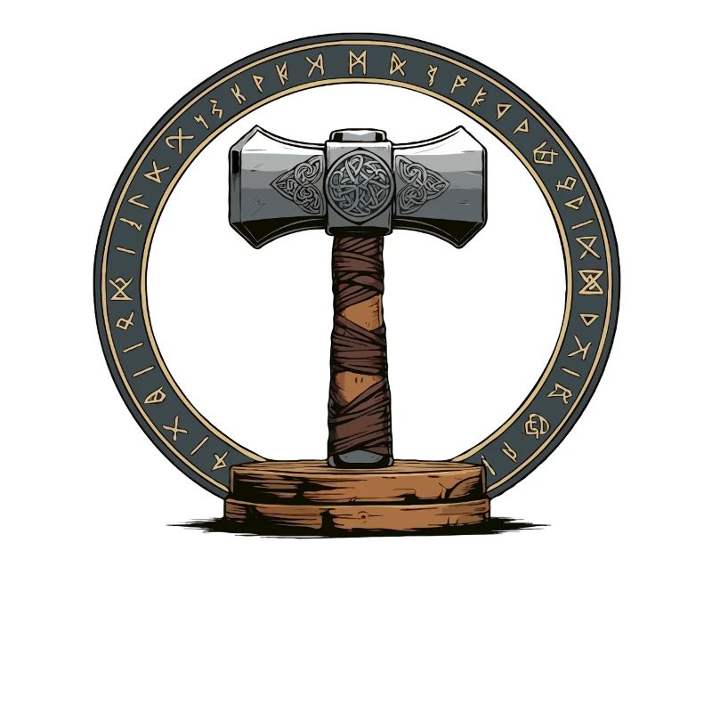 Wikinger Hammer Krieger Walhalla Runenkreis Thor