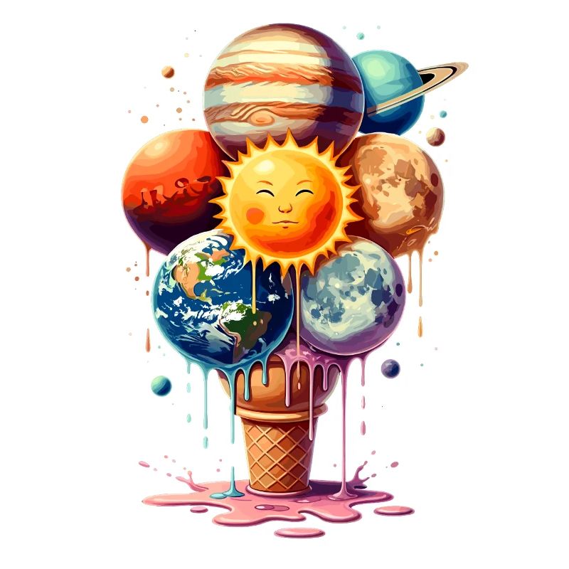 Cream Planet Waffle Cream Solar System