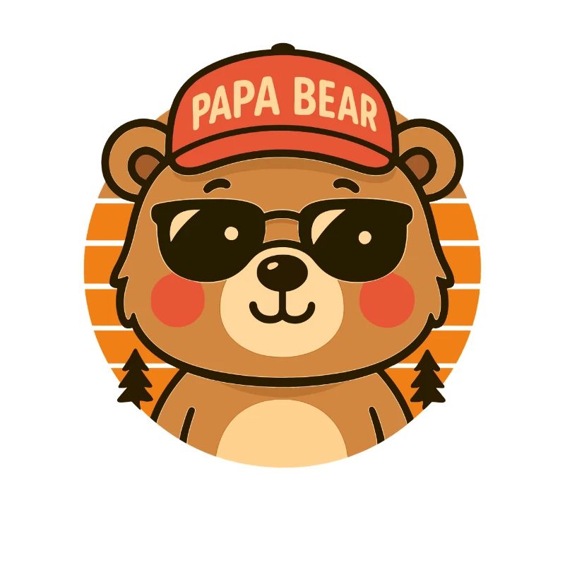 Papa Bear Cuddly Bear Daddy Retro