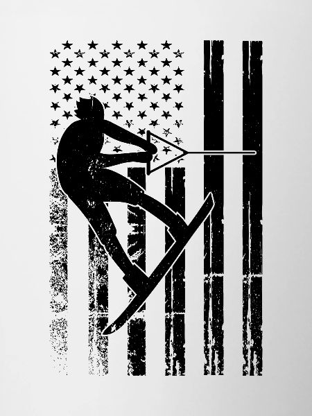 Wakeboarding US Flag Wakeboarding Wakeboarder