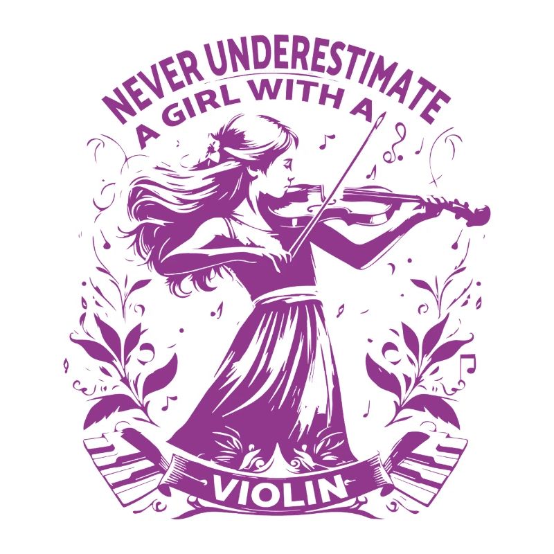 Fille avec violon Conception inspirante
