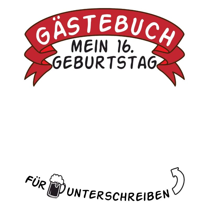 Gästebuch Mein 16. Geburtstag Geschenkidee