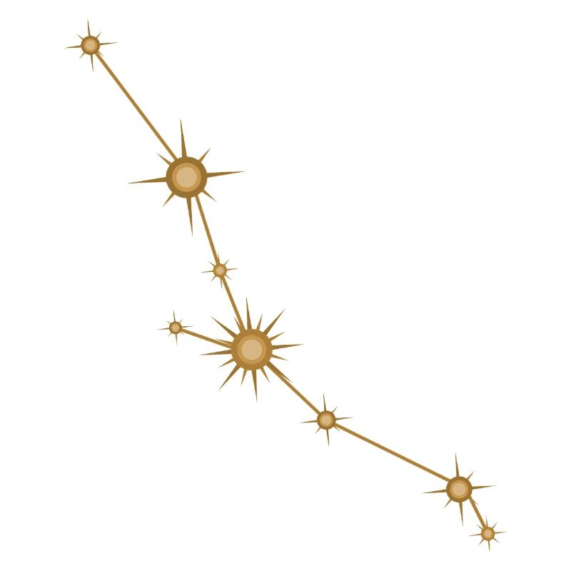 Constellation d’étoiles Taureau Signe de naissance Doré