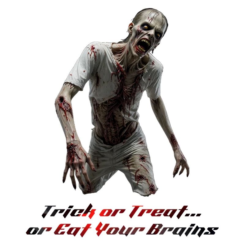 Terrifying Zombie Walker – Halloween Horror Design