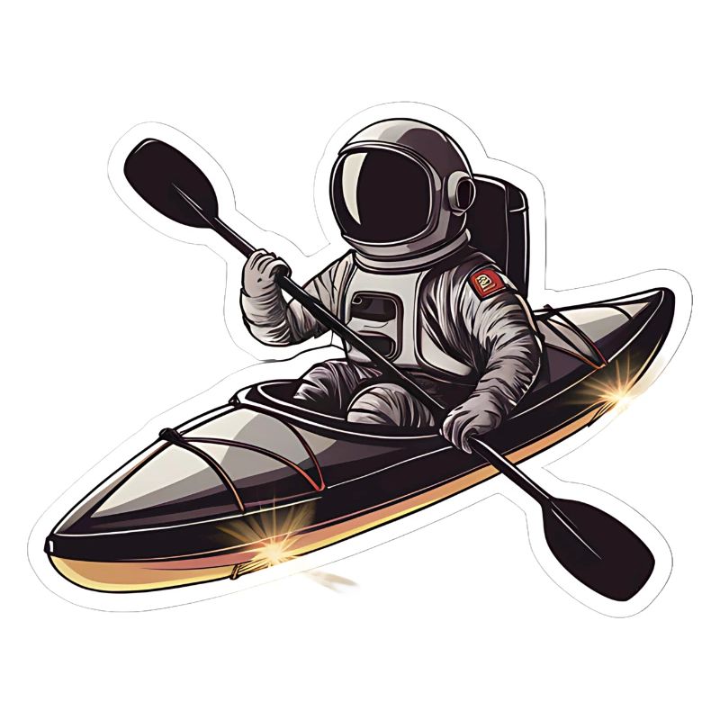 Astronaut Kajak Boot Kajakfahren Paddeln Geschenkidee