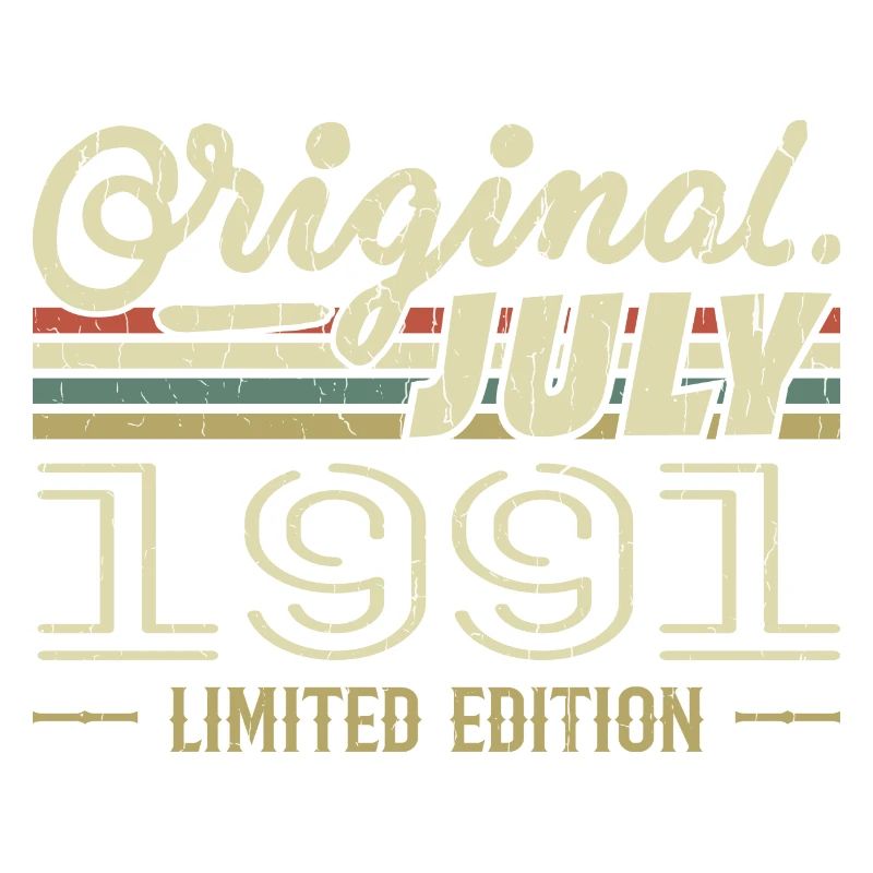 Juli 1991 Original Geburtstagsgeschenk 1991
