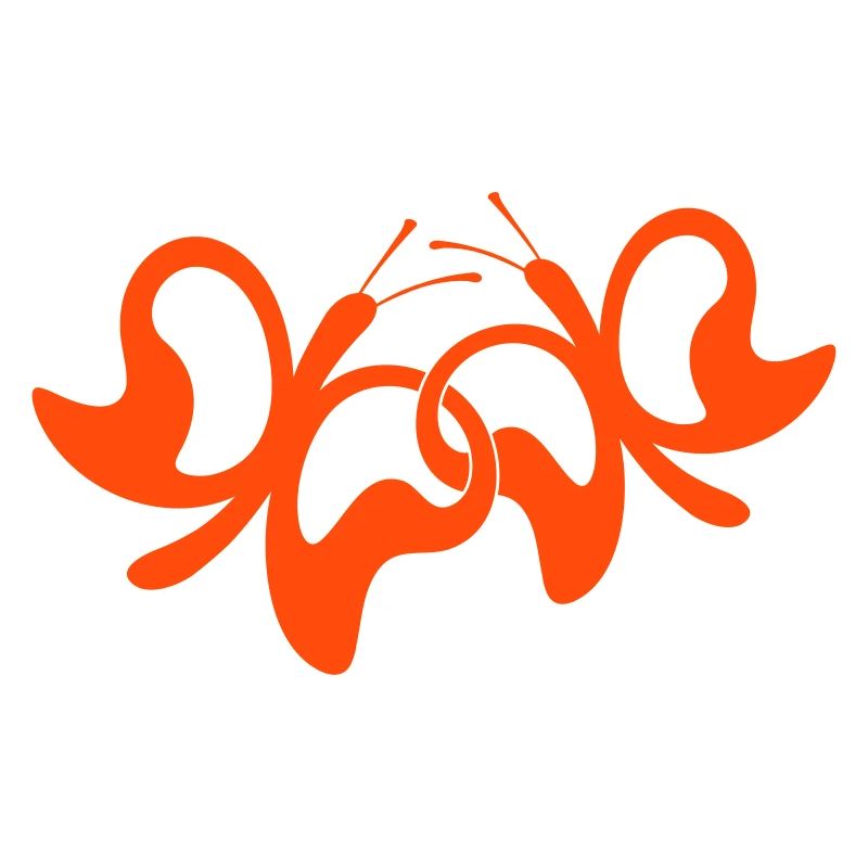 Two butterflies intertwined
