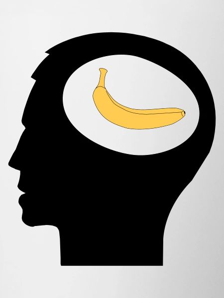 , Banane im Kopf