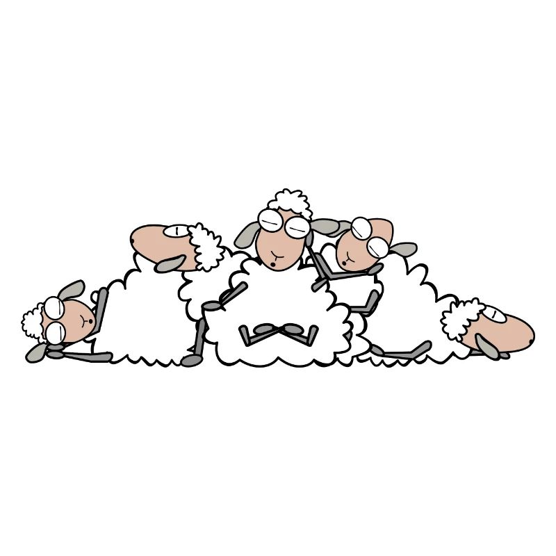 moutons endormis