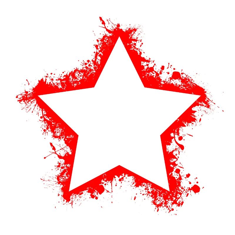 Roter Stern Splatter