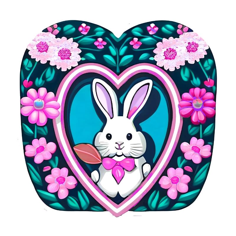 Fleurs avec lapin de Pâques