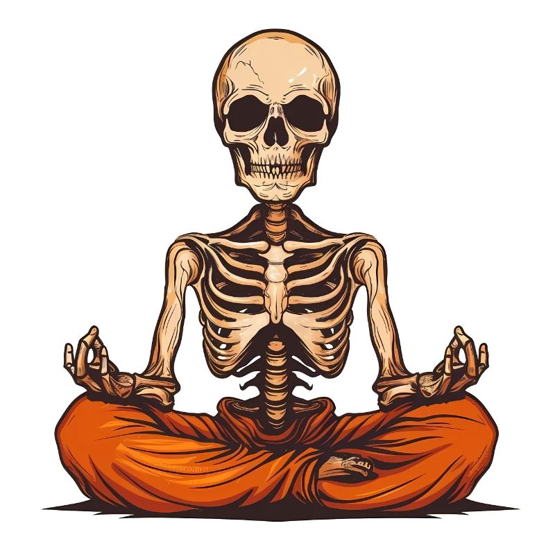 Skull Yogi Meditative Skeleton Art
