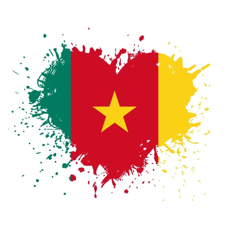 coeur drapeau cameroun