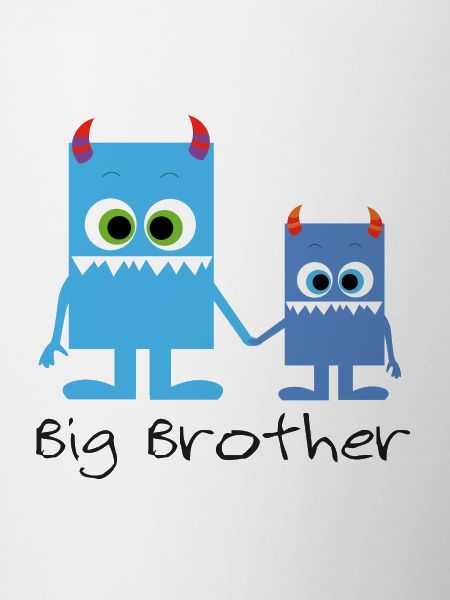 cute monster siblings, big brother