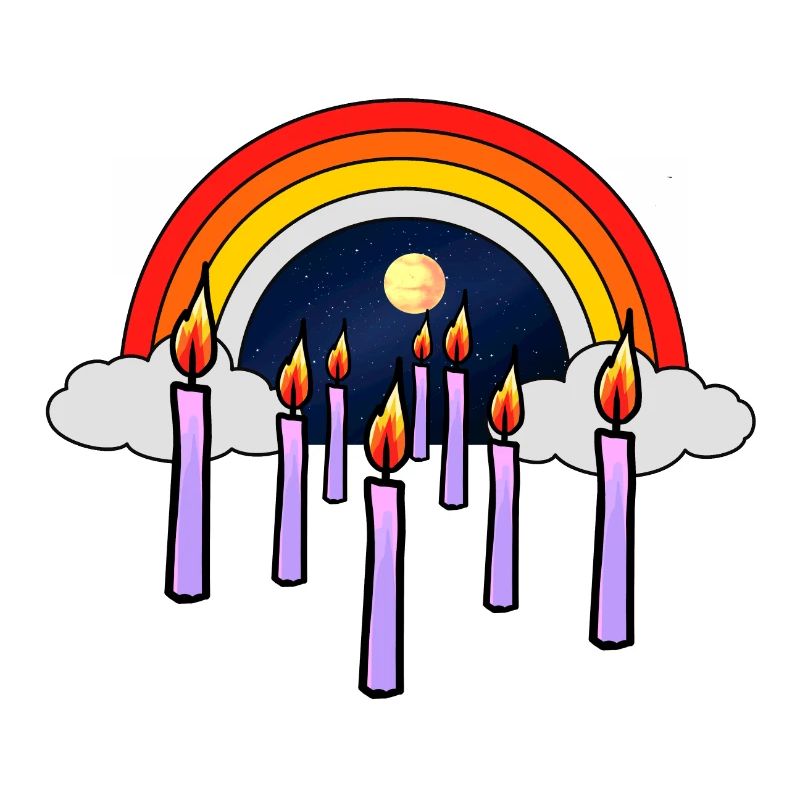 Heaven Grief Beyond Death Mourning Rainbow God