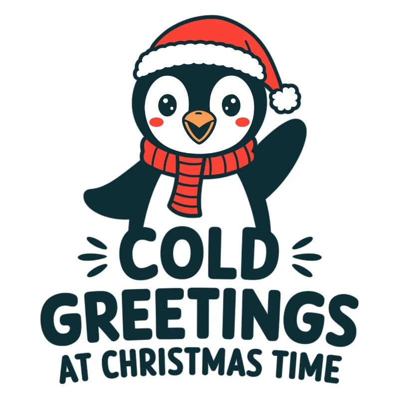 Cool greetings at Christmas time – Penguin