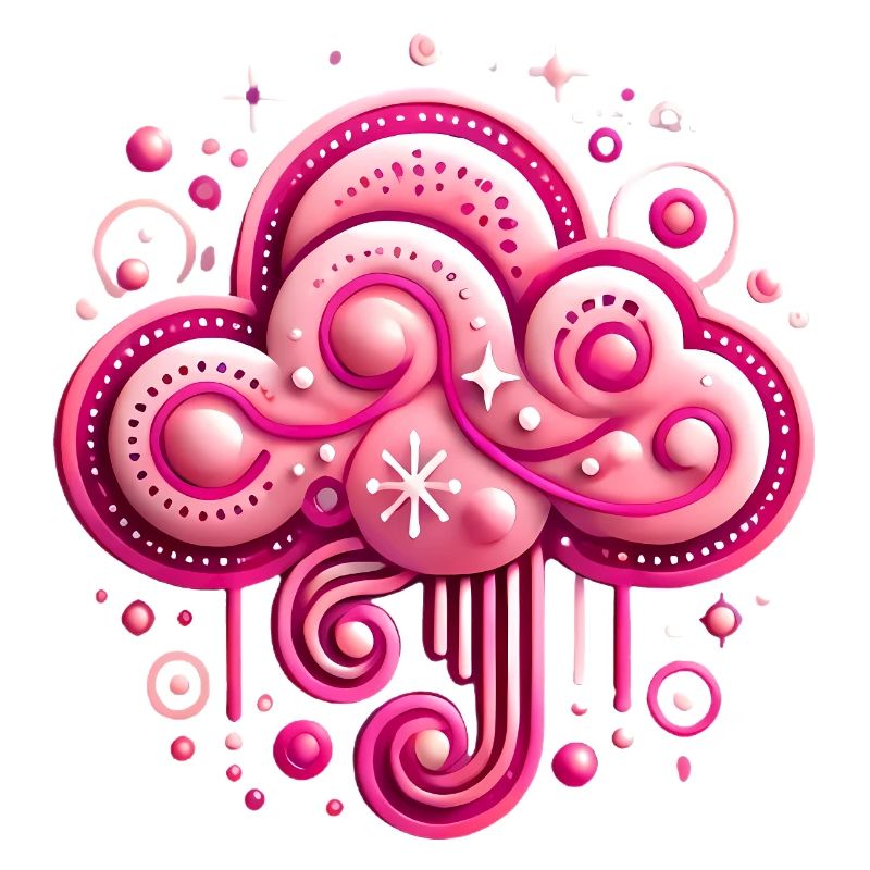 Whimsical Pink Cloud Design