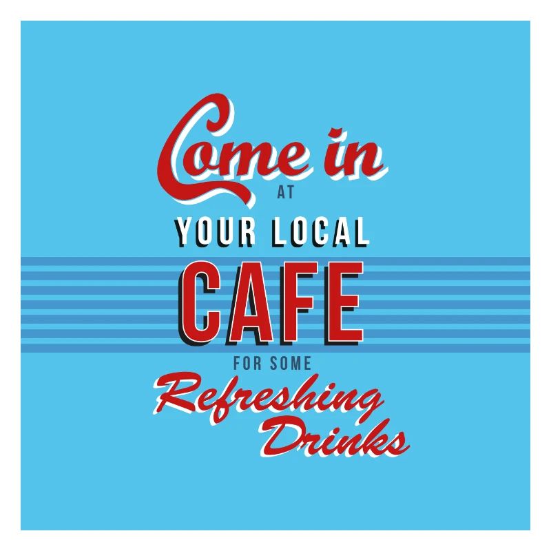Cafe refreshing drinks plate / poster