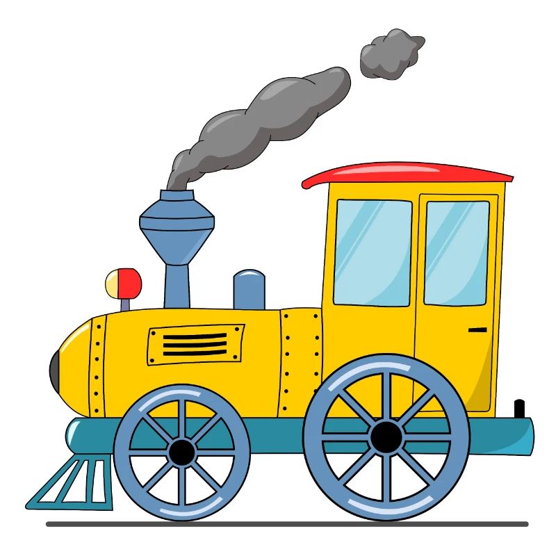 Kinderzug Eisenbahn gelb