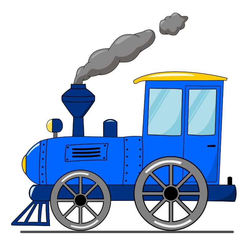 Kinderzug Eisenbahn blau