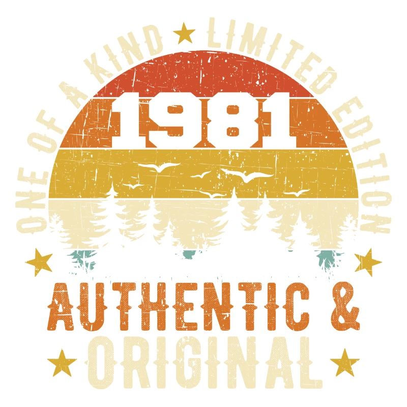 Original 1981 Cadeau D'anniversaire 1981 Authentic