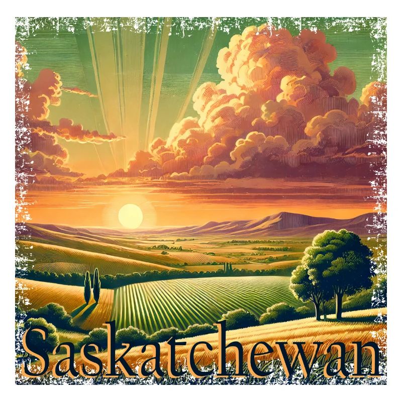 Saskatchewan Canada Ciel Couleurs vives Violet