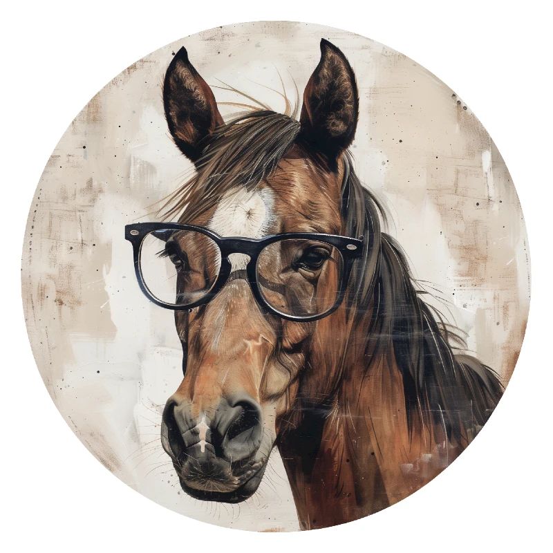 Pferd mit Brille