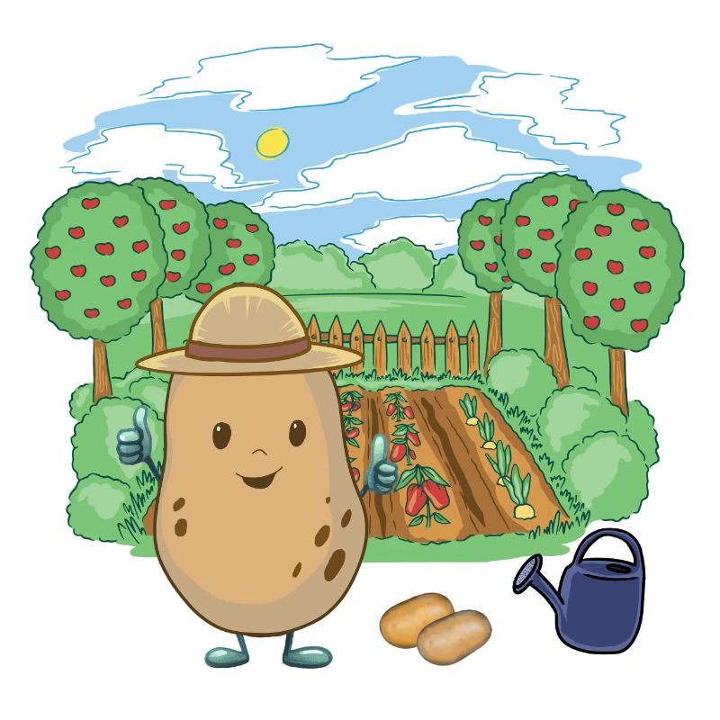 Potato Farmer Vegetable Garden Potatoes Farmer