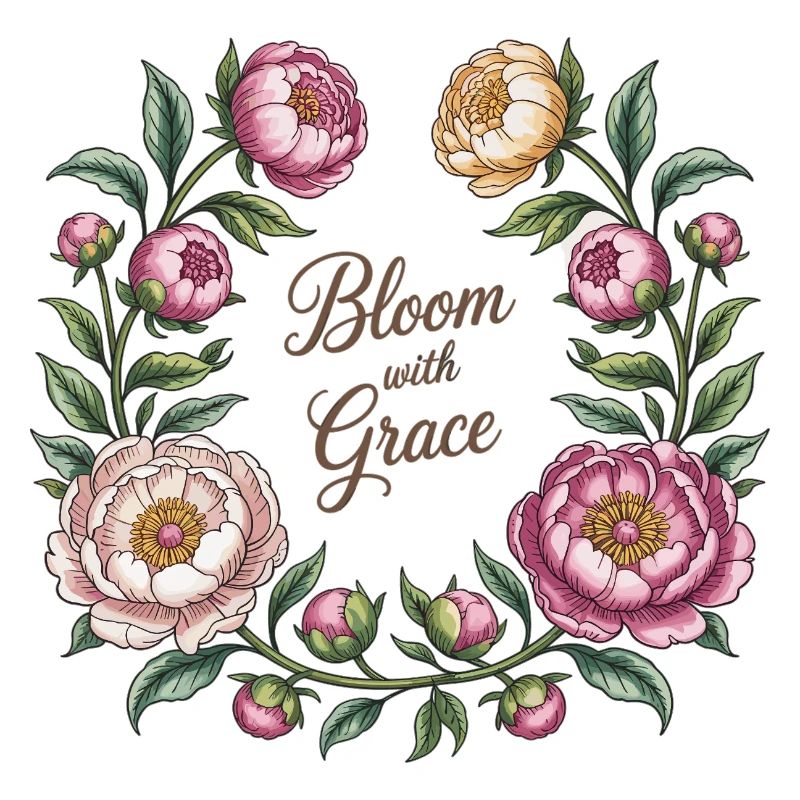 Bloom with Grace – Peony Wreath