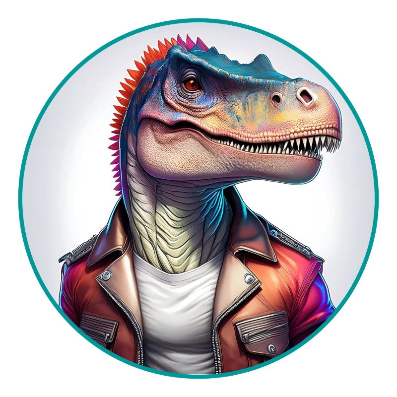 Blouson en cuir dinosaure