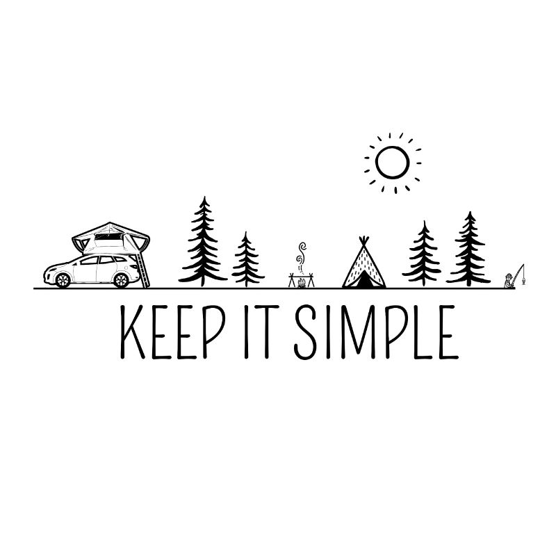 Roof tent camper "KEEP IT SIMPLE" gift