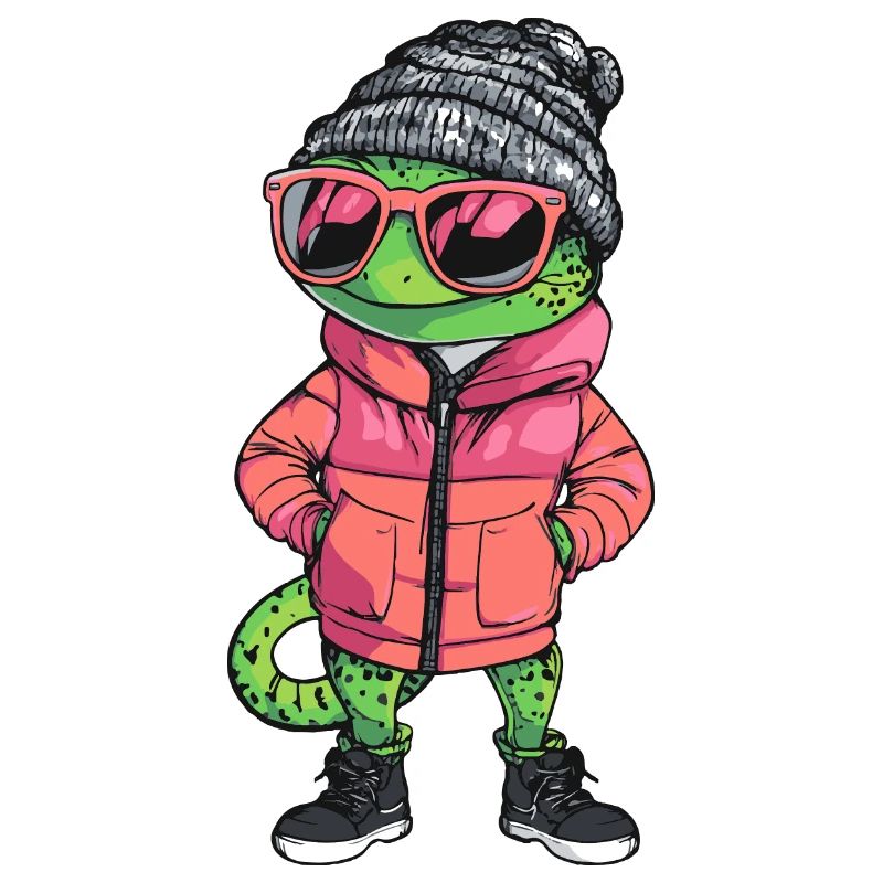Echse Winter Comic