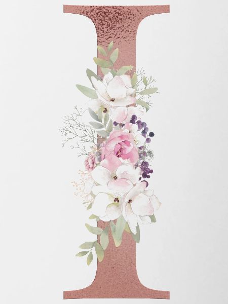 Customizable Monogram I Floral