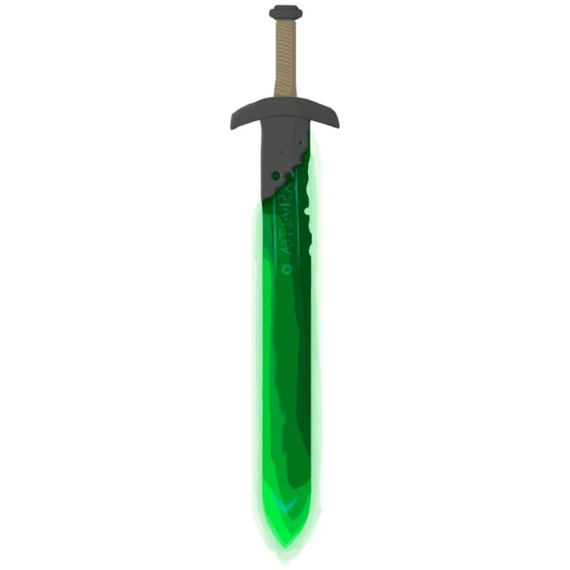 Épée runique verte