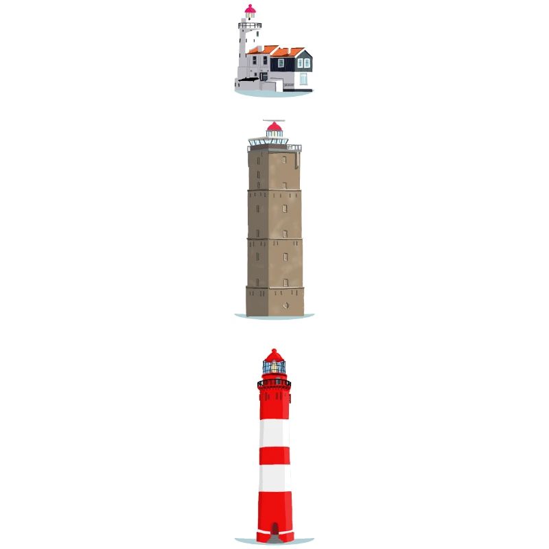 Phares Ameland, Terschelling, Marches