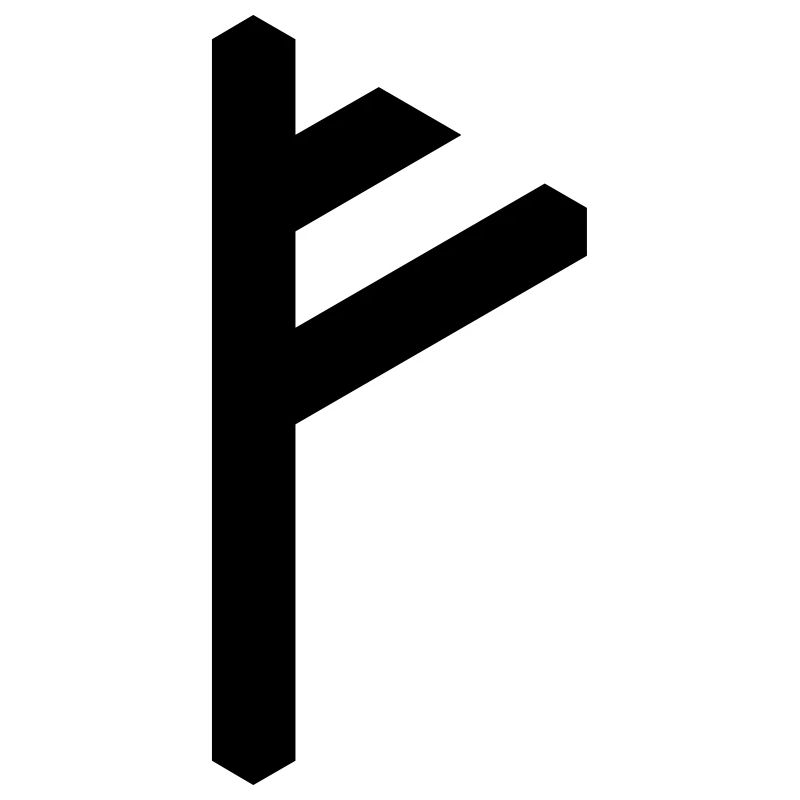Rune: Fehu ᚠ (F), Quantum Runes Futhark 0 ©