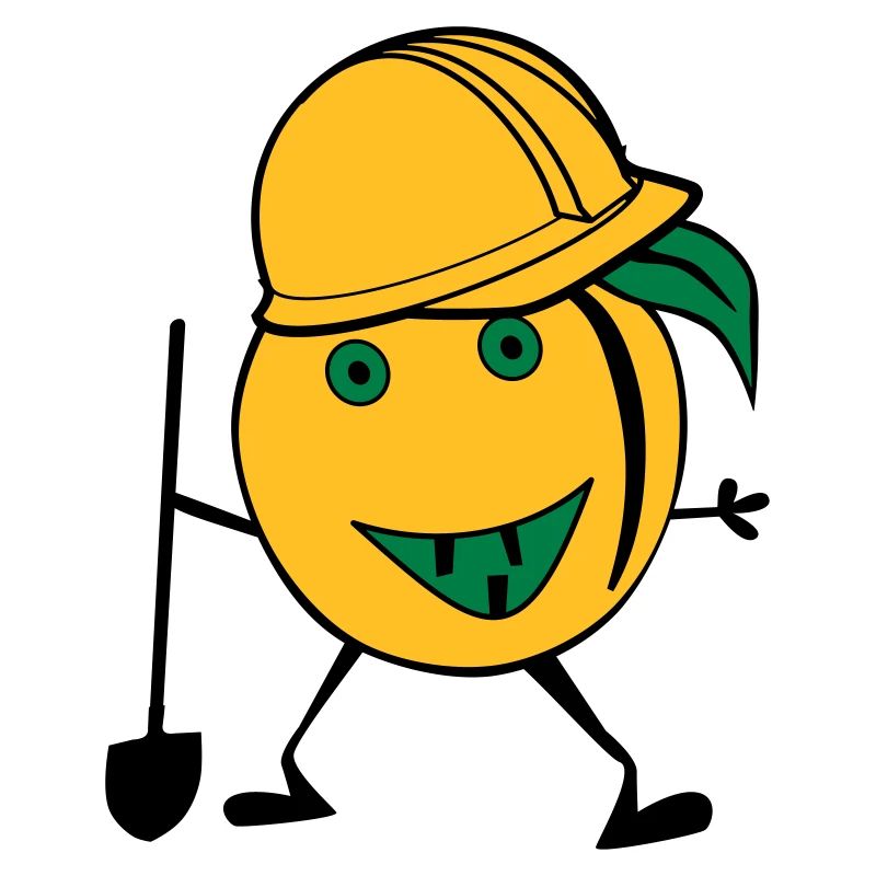 Orangen Bauarbeiter