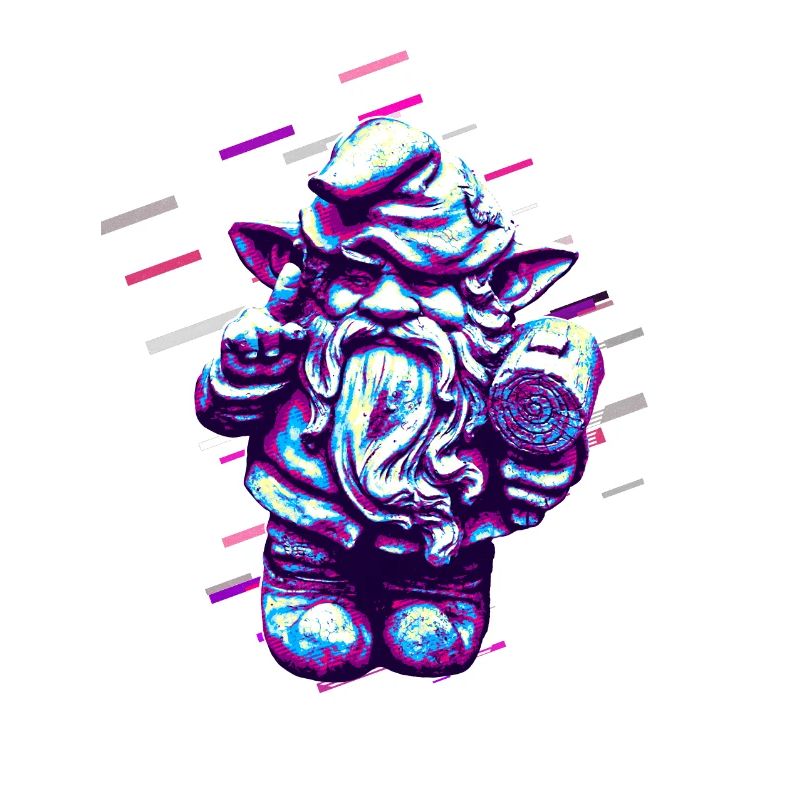 Number Gnome 80s Retro Violet