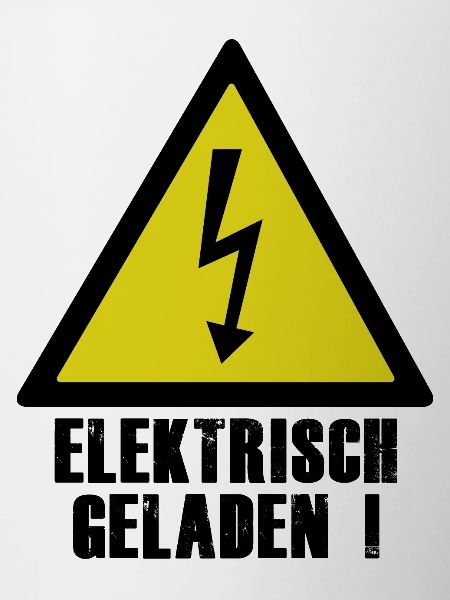 Electrically charged warning symbol