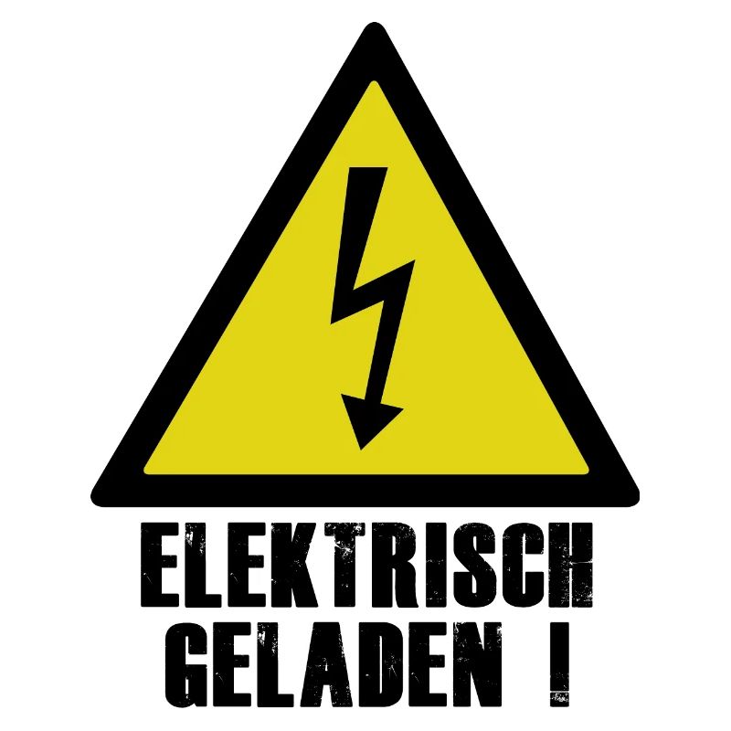 Electrically charged warning symbol