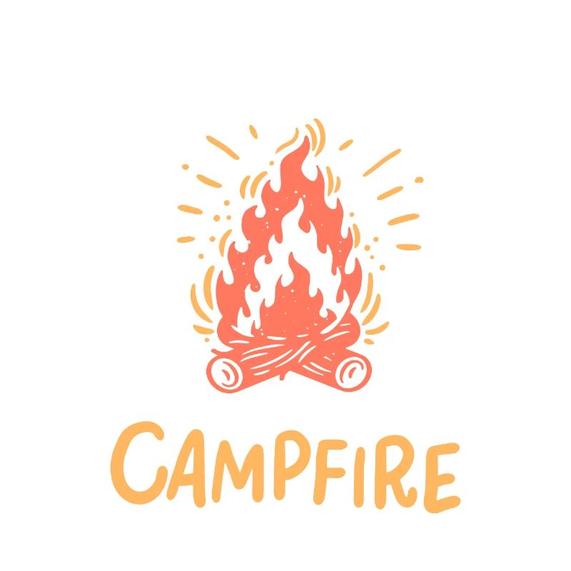 Camping autour d’un feu de camp