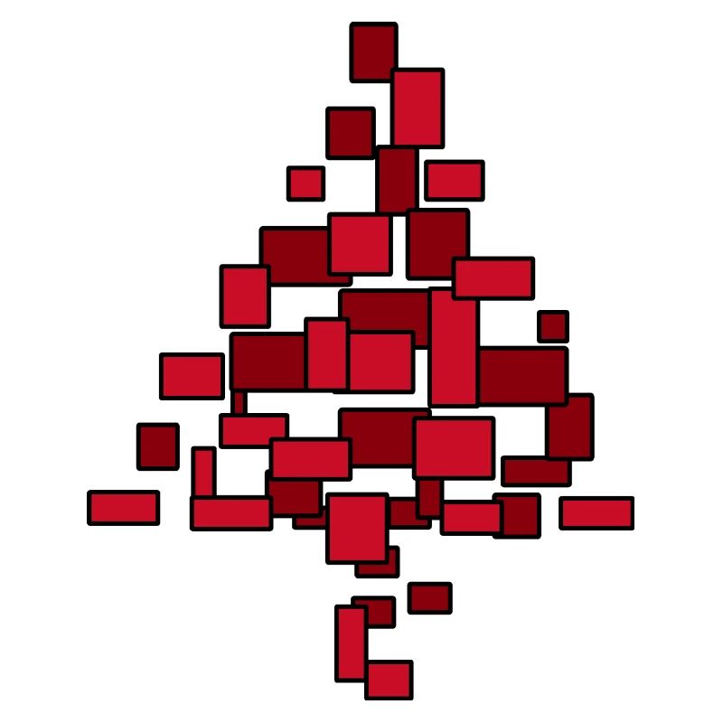 Arbre de noel rouge