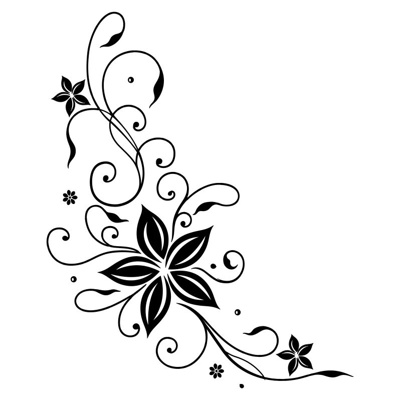 Tribal avec des fleurs
