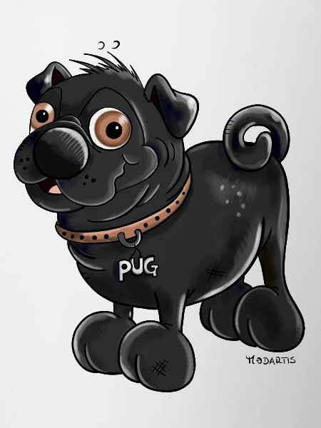 Funny Black Pug