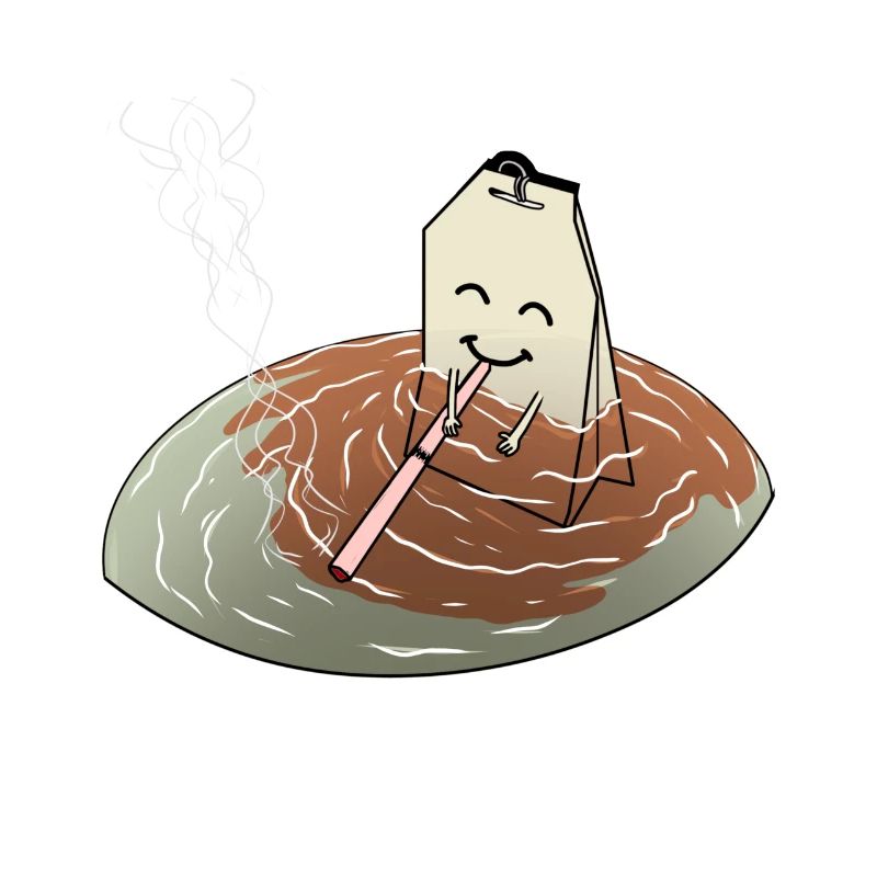 Smoking tea cigarette joint smoking pot tea bags