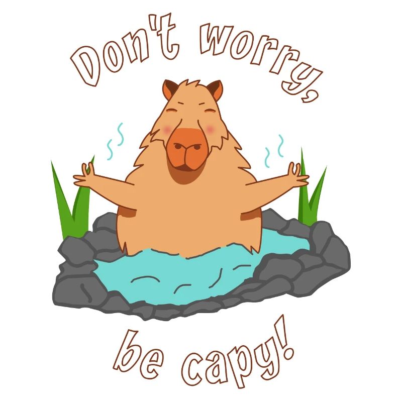Capybara Méditation capybara dicton drôle
