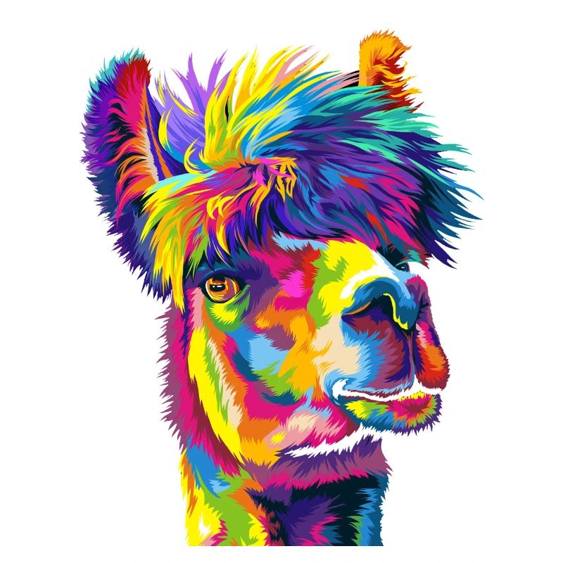 Lama arcenciel audacieux